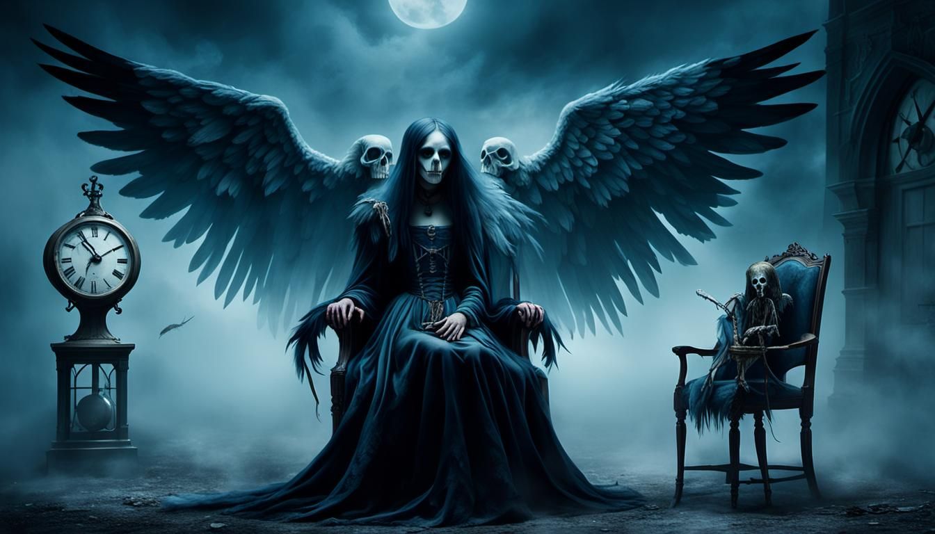 Gothic Surrealism: Angel and the Grim Reaper