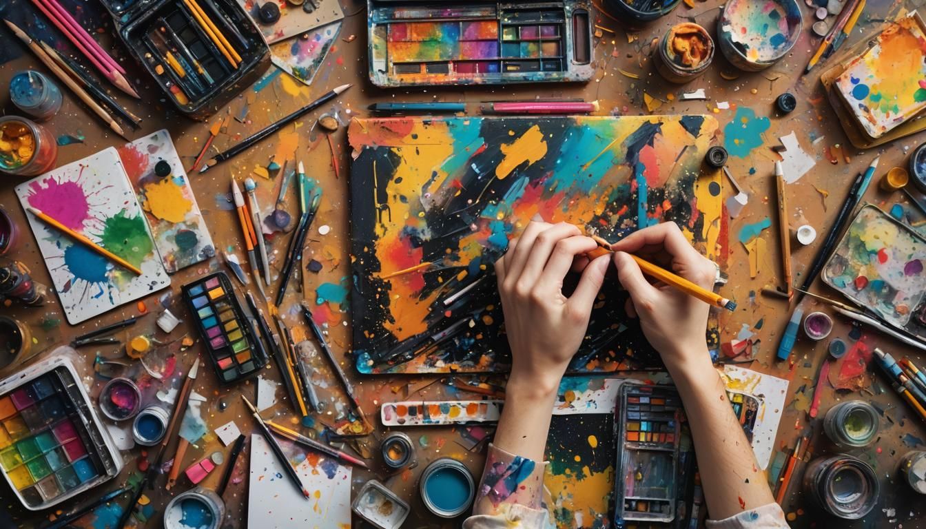 Surreal Art Supplies in Macro Photography, 8K