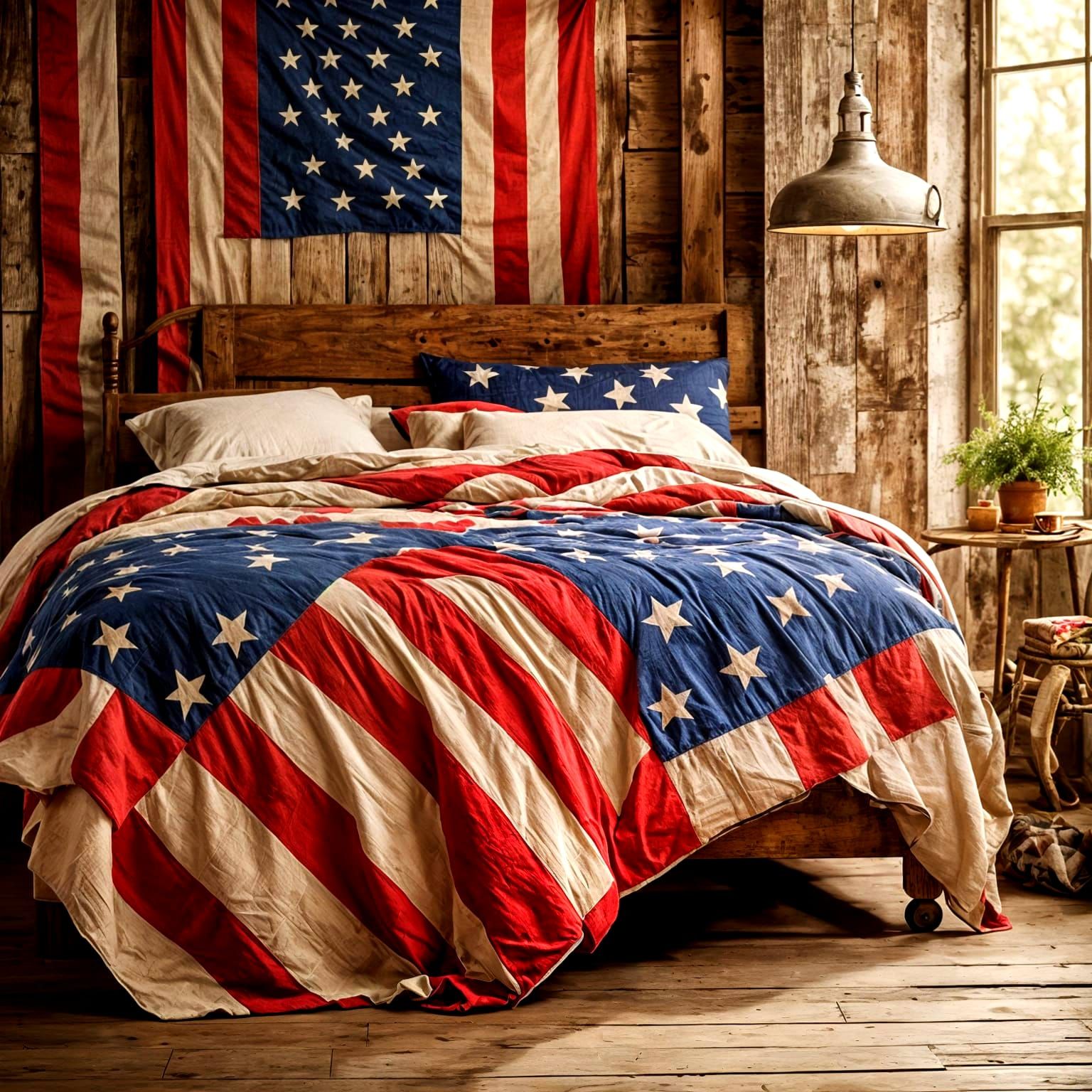 Stars and Stripes Bedding in Vibrant American Style