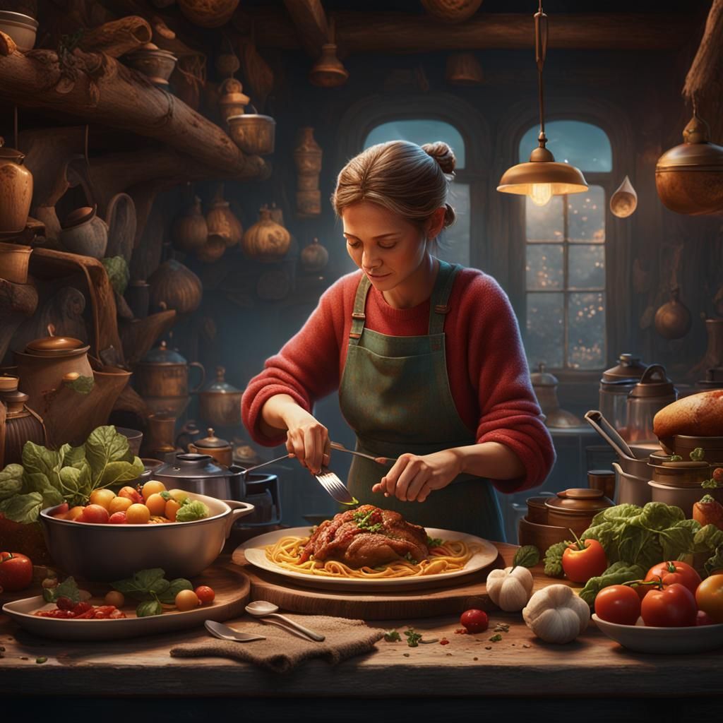 Loving Mother and Child: Detailed Matte Painting