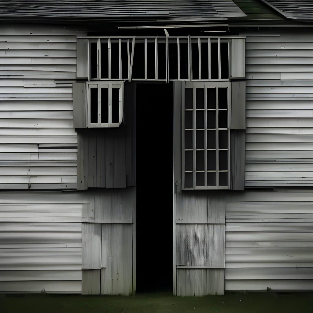 Mysterious Shadow Shed at Night
