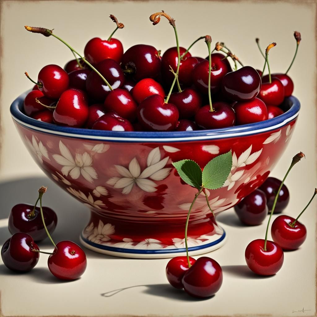 Bowl of Cherries: A Study in Red Hues