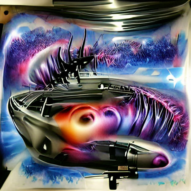 Spaceship Soaring Through a Vibrant Wormhole
