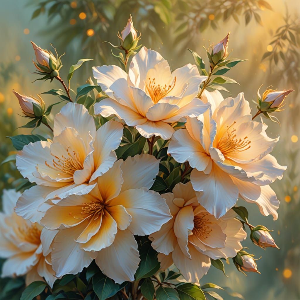 Elegant Portrait in Soft Impressionism Style