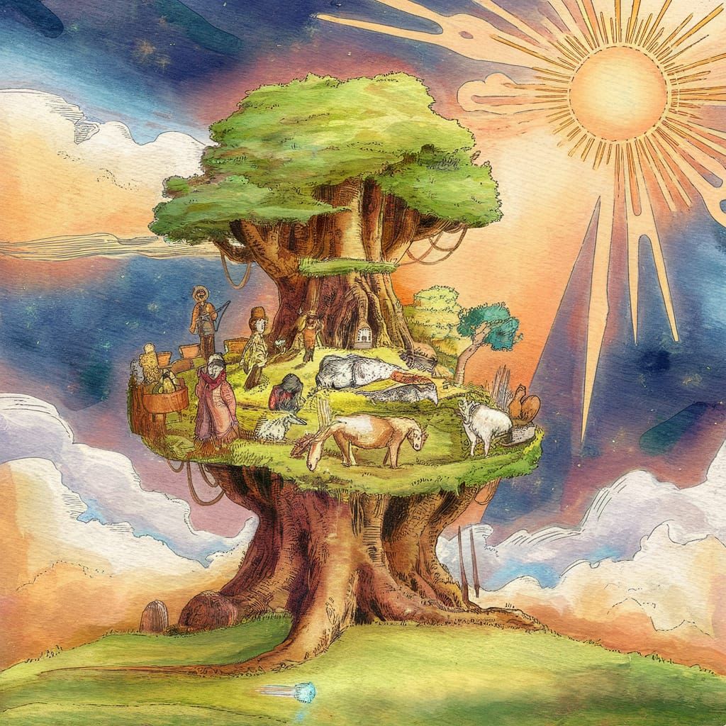 Cosmic Solarpunk Tree of Life