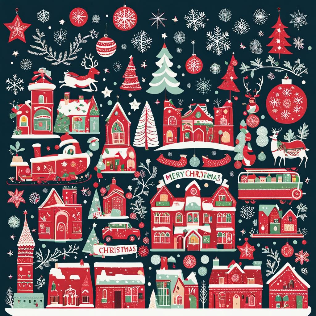 Very Merry Christmas Scene