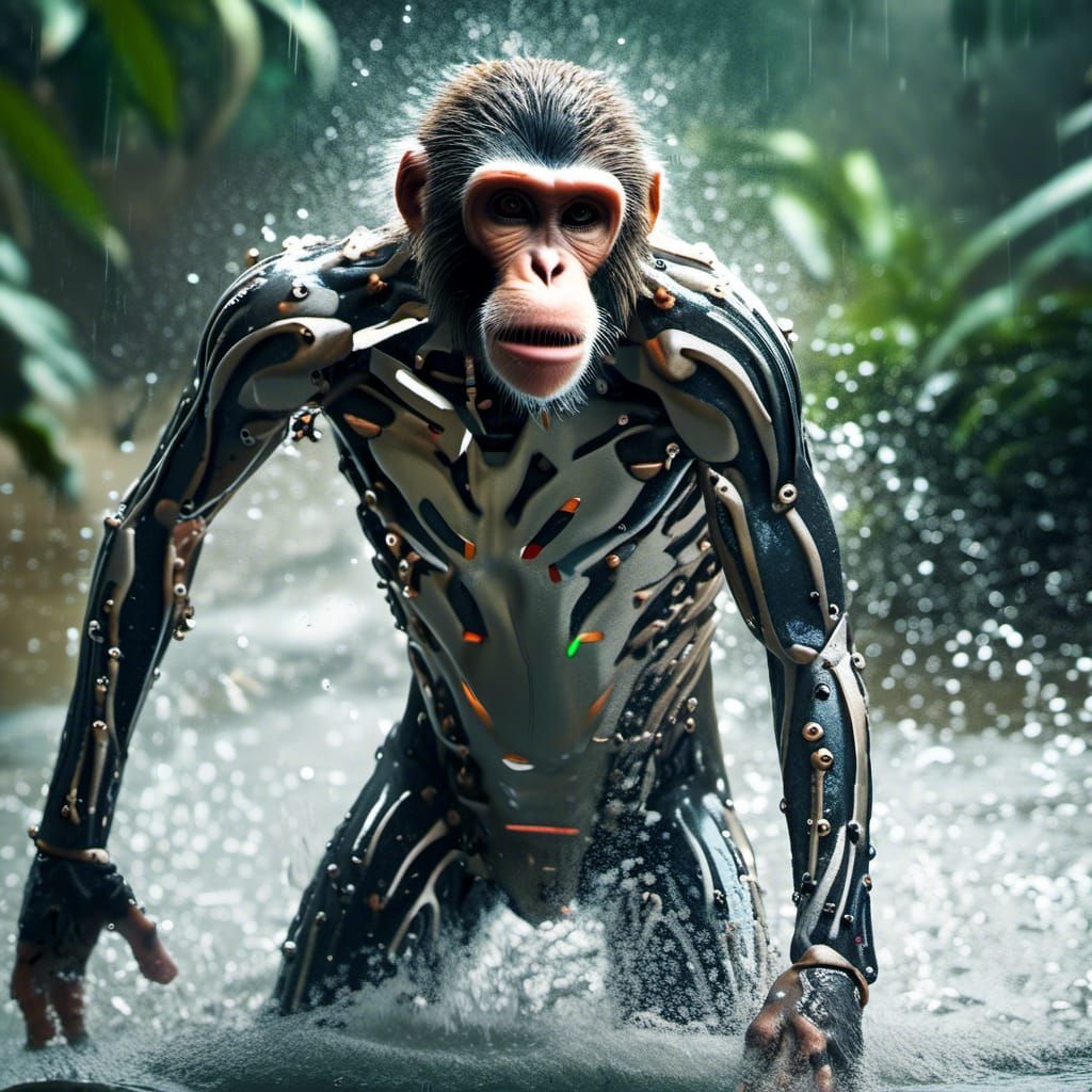 Cybernetic Monkey Running at Supersonic Speed