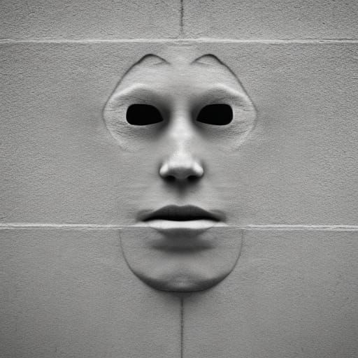 Human Face Emerges From a Wall