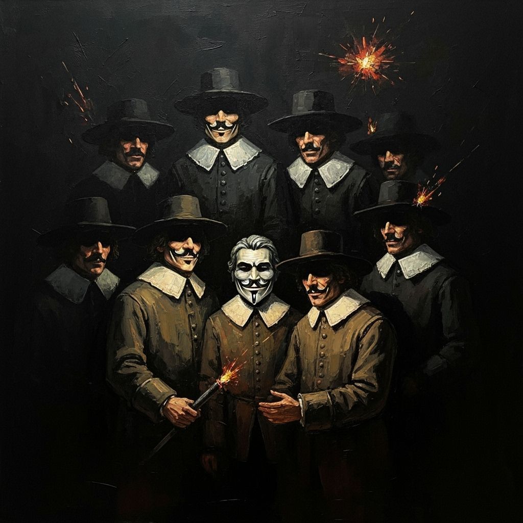 Shadowy 17th Century Figures in Minimalist Impasto Oil Paint...