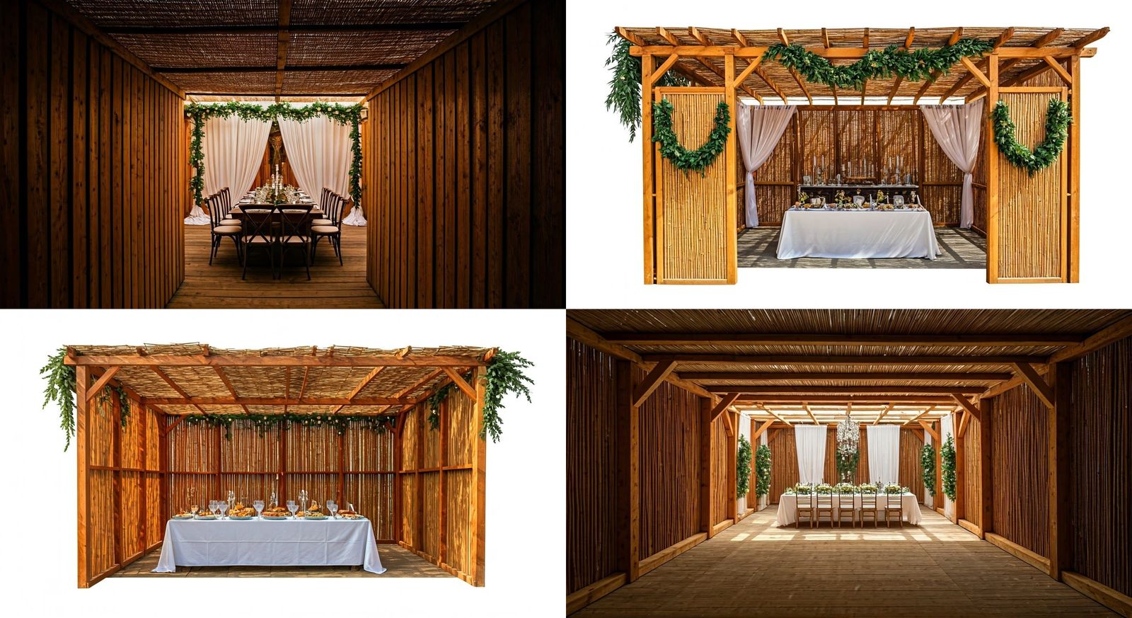 Secluded Sukkah in Realistic Oil Painting