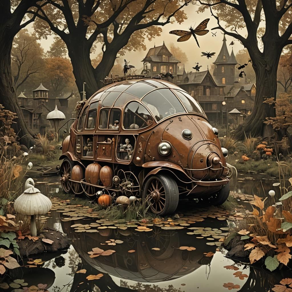 Surreal Halloween Nightmare: A Chaotic Dreamscape