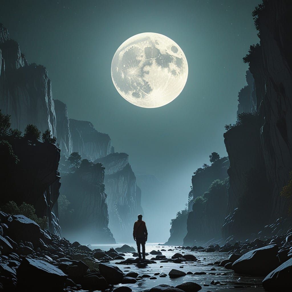 Majestic Moonlit Gorges du Verdon Landscape