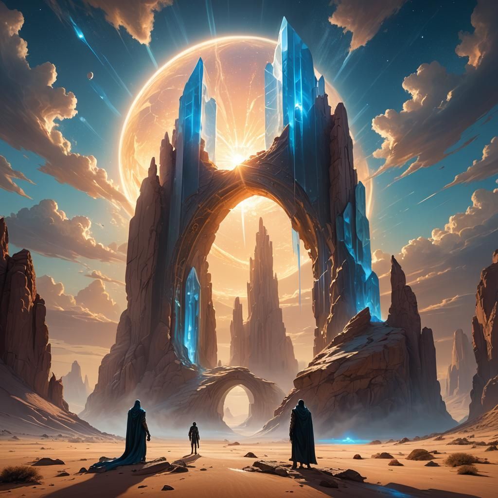 Crystal Arch in Alien Desert Concept Art