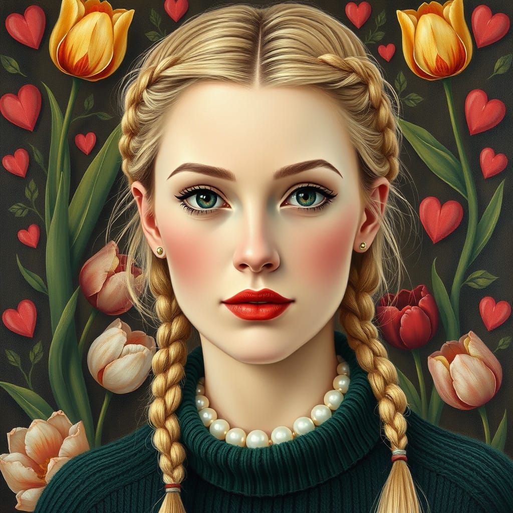 Elegant Irish Beauty in a Floral Setting