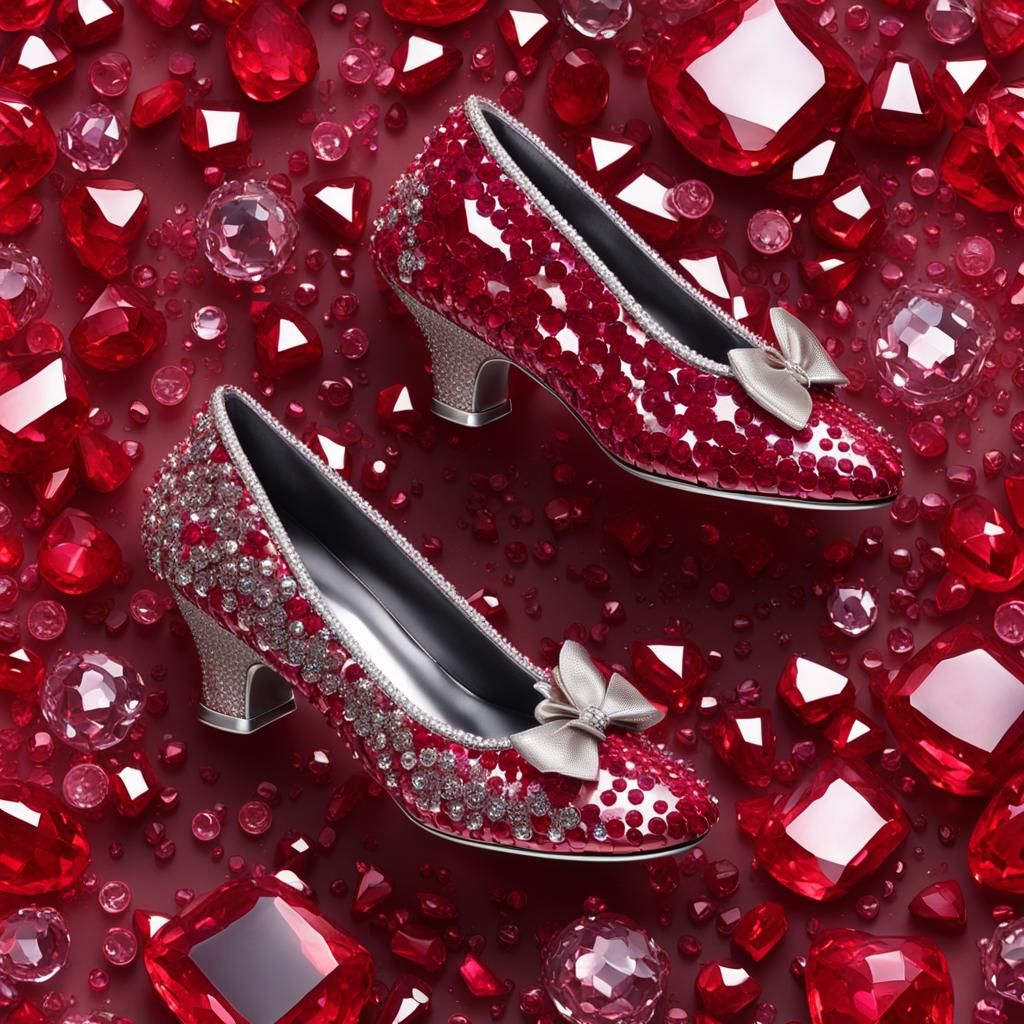 Crystal Ruby Slippers on Ruby Crystals