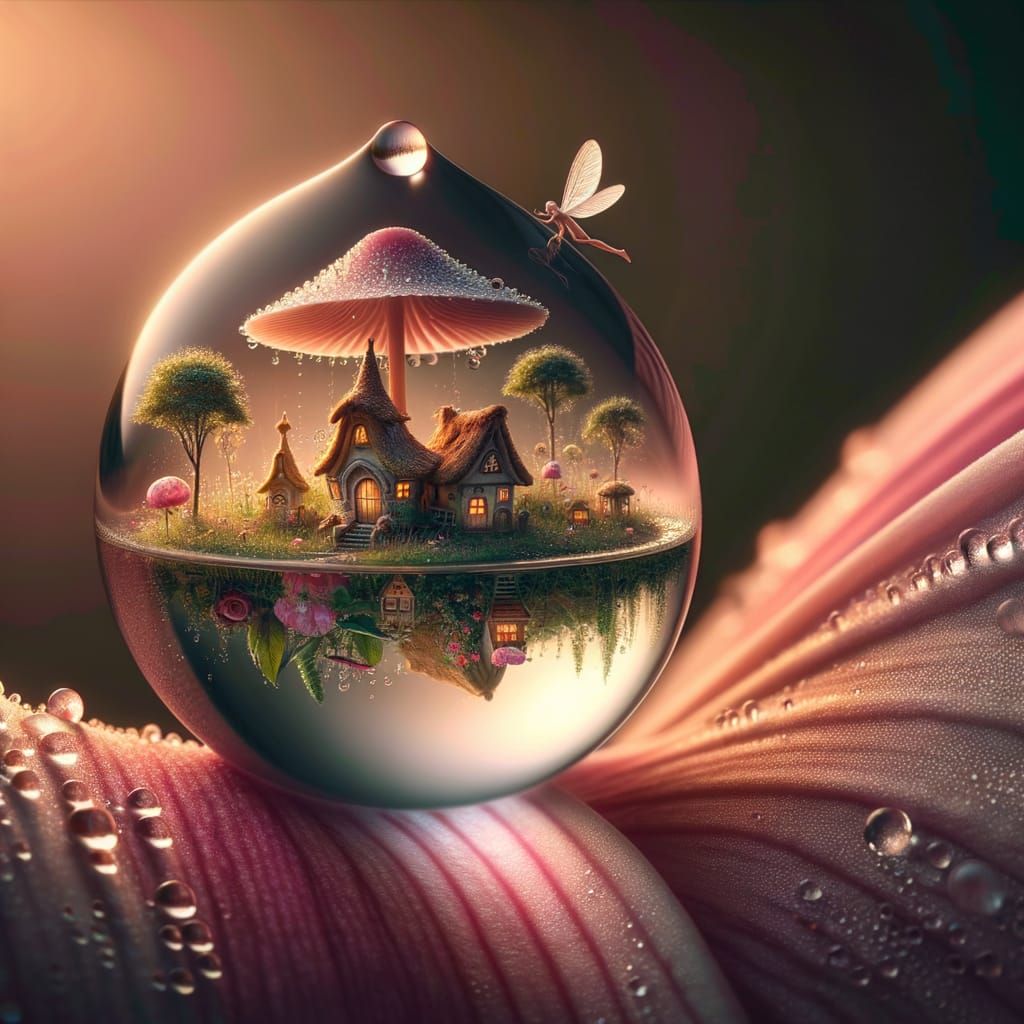 Dewdrop Miniature World with Fairy