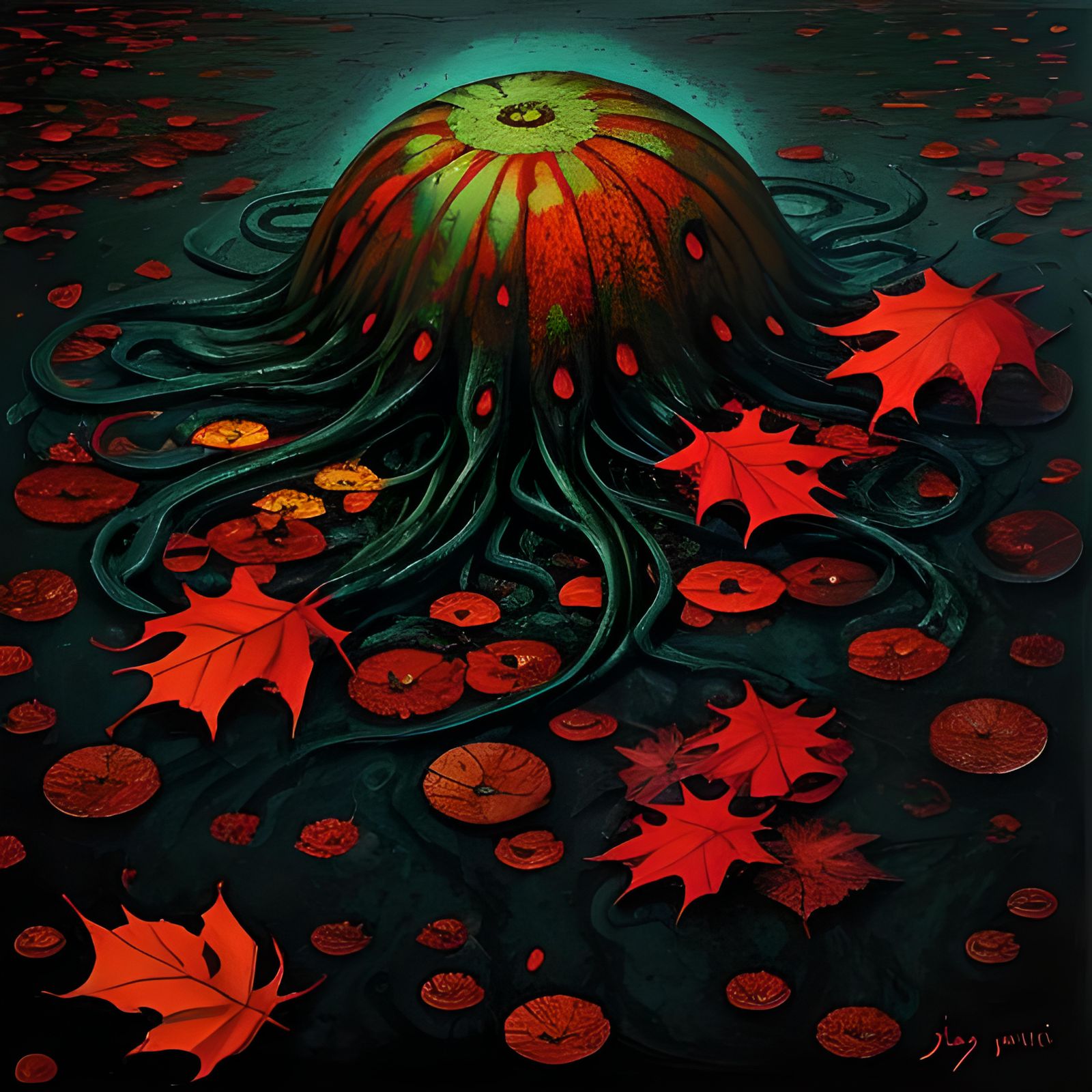 Eldritch Horror Emerges from Autumn Leaves