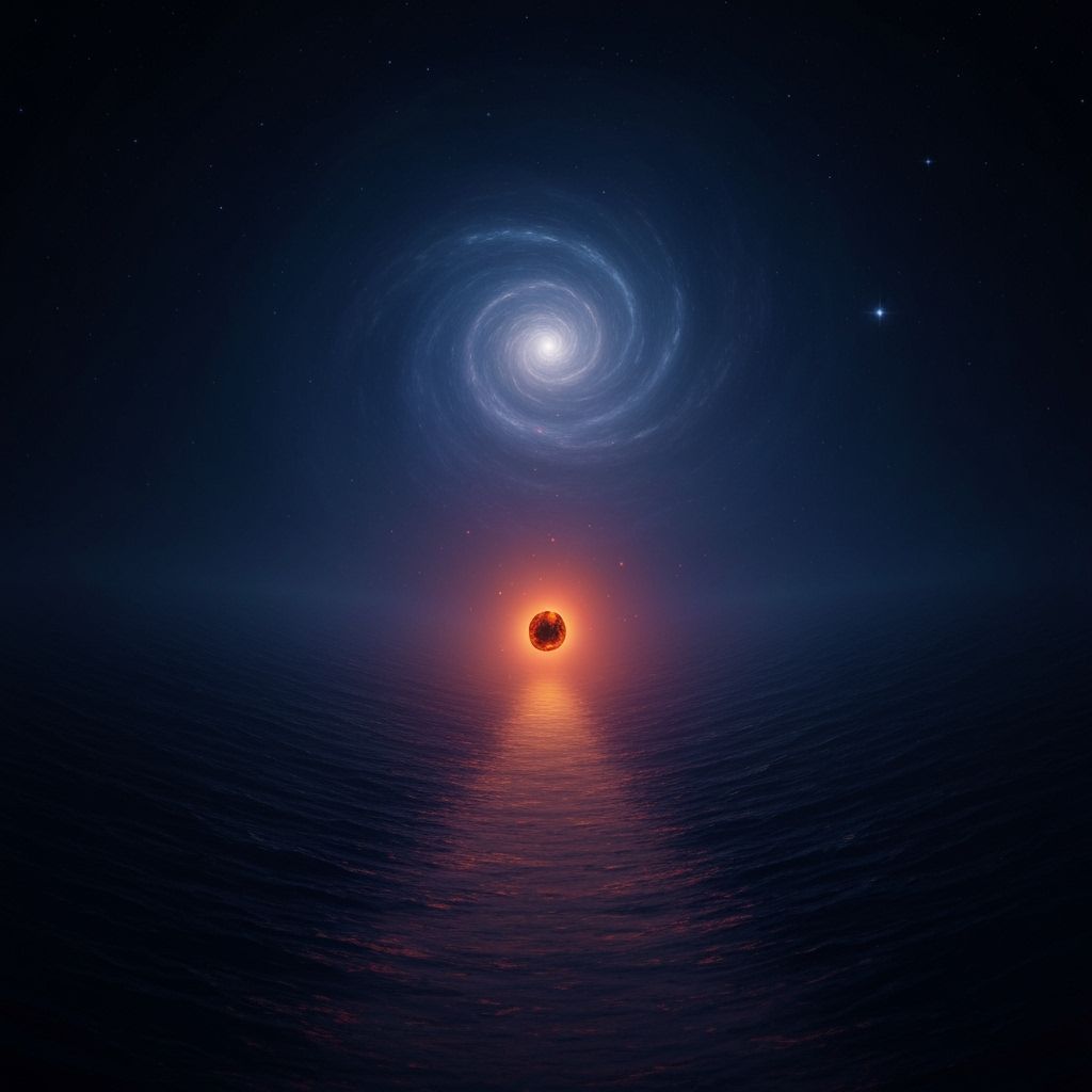 Ember of Truth Lights Infinite Path in Surreal Digital Paint...