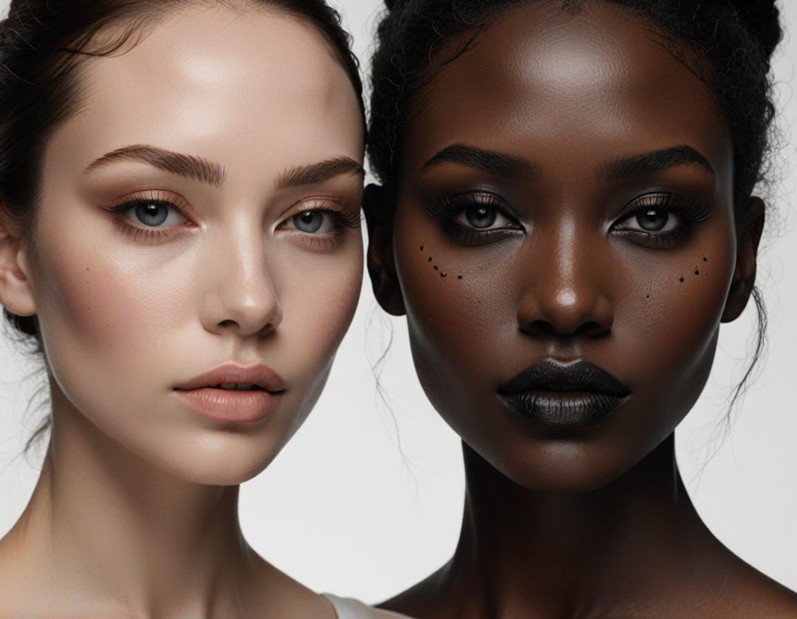 Matte Black and White Kids in Perfect Alignment