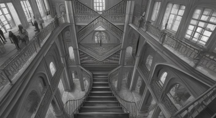 Escher-esque Stairway Illusion