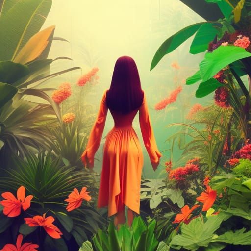 Oriental Illusionist in Retro-Future Style