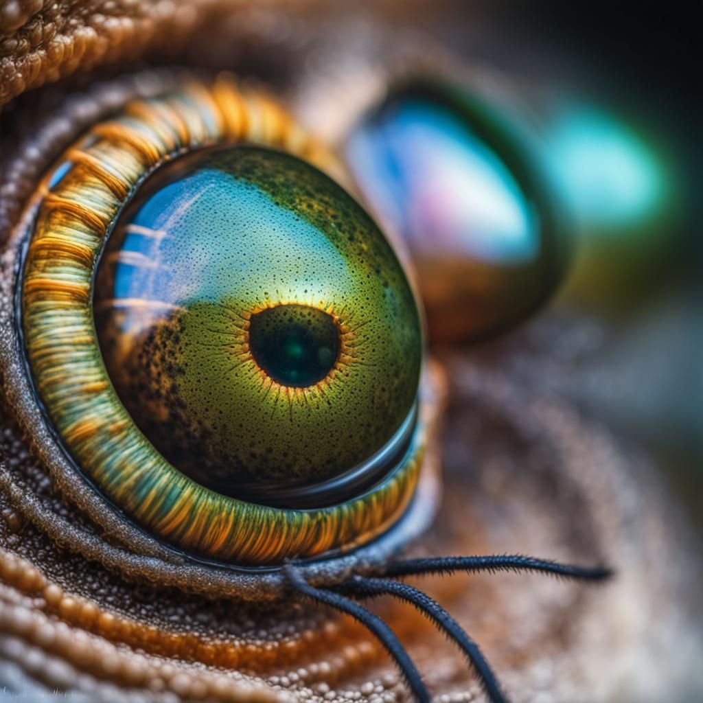 Psychedelic Compound Eyes in Detailed Close-Up