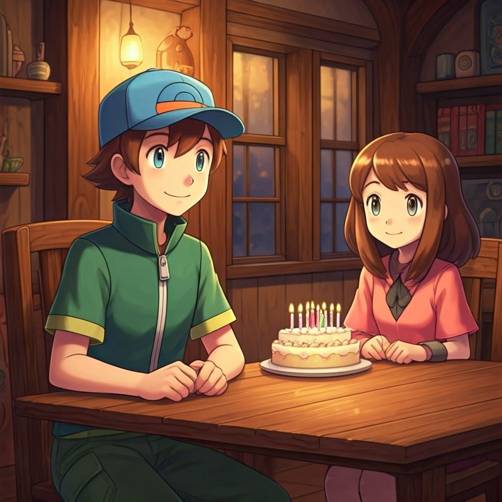 Young Pokémon Trainer Celebrates New Year's Eve with Sister...