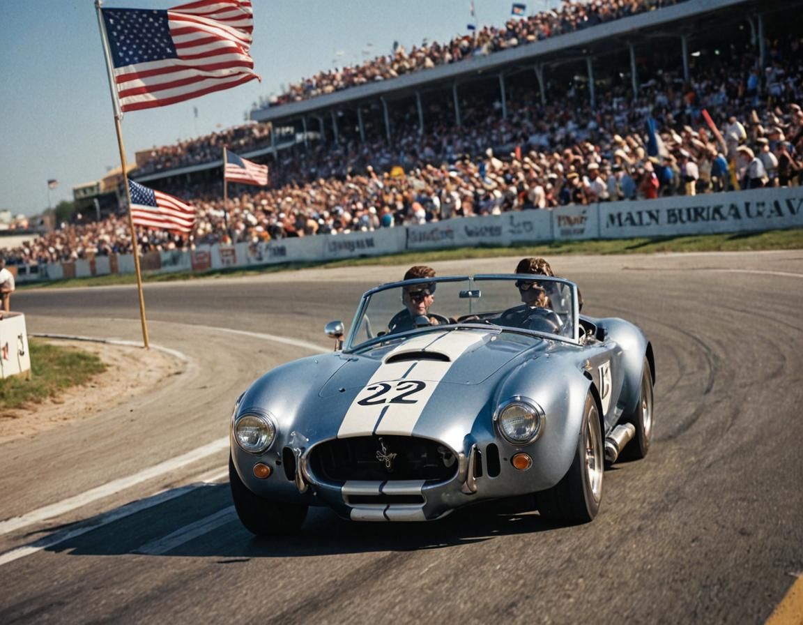 Shelby Cobra Races at Daytona: Retro Automotive Photography