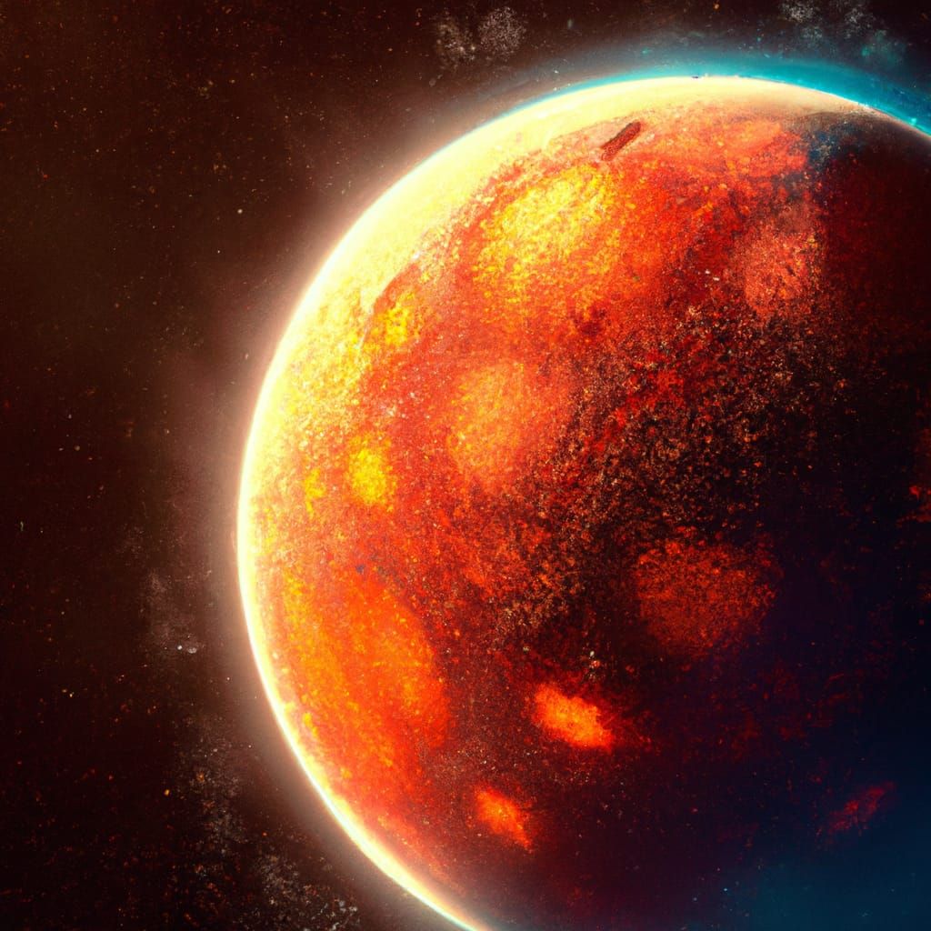 Fantastical Bright Planet in Deep Space, 8K