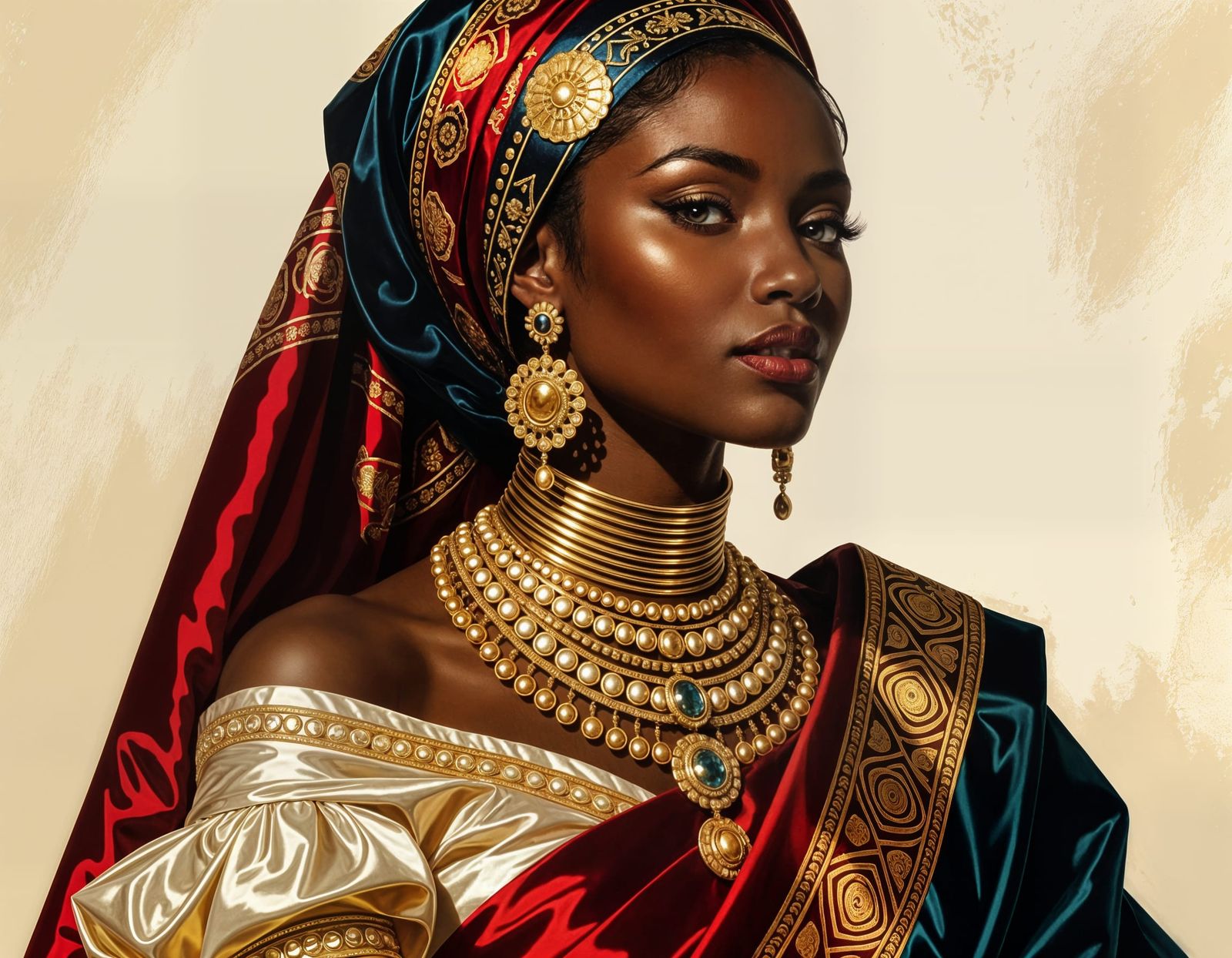 Baroque African Beauty Portrait