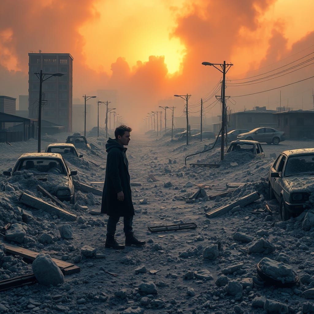 Apostate Landscapes: Hyperrealistic Post-Apocalyptic Scene