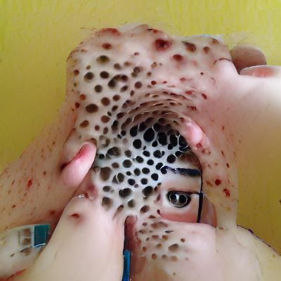 Trypophobia-Inducing Pattern of Clustered Holes