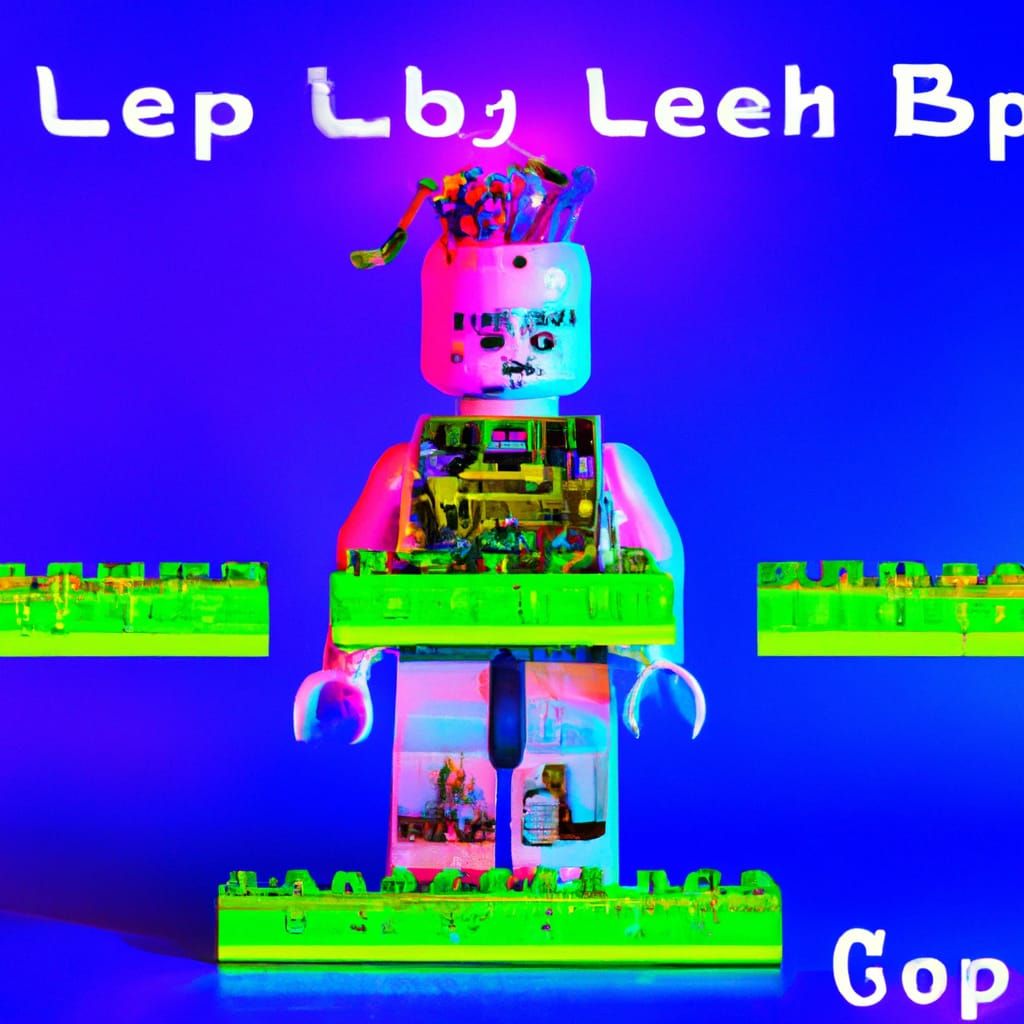 Futuristic Dystopian Collage with Neon Lights