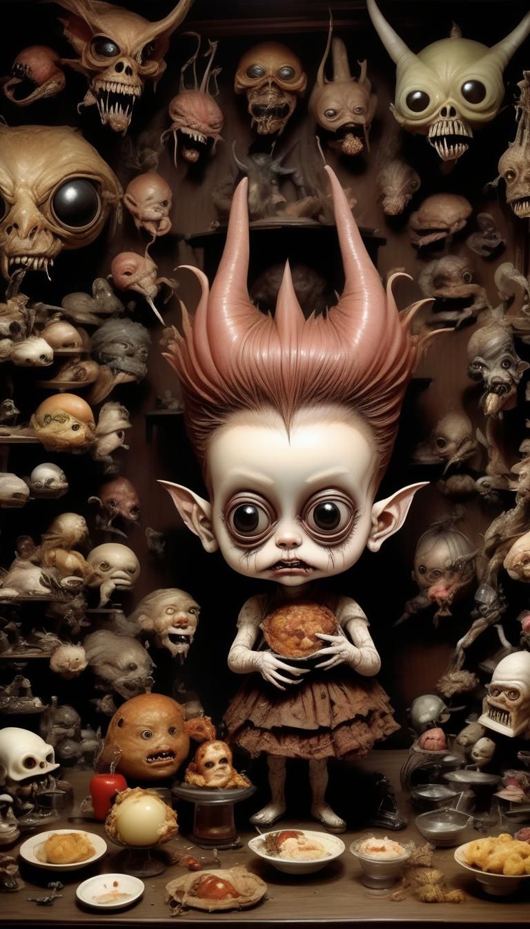 Chibi Monster Feast in Post-Apocalyptic Wonderland