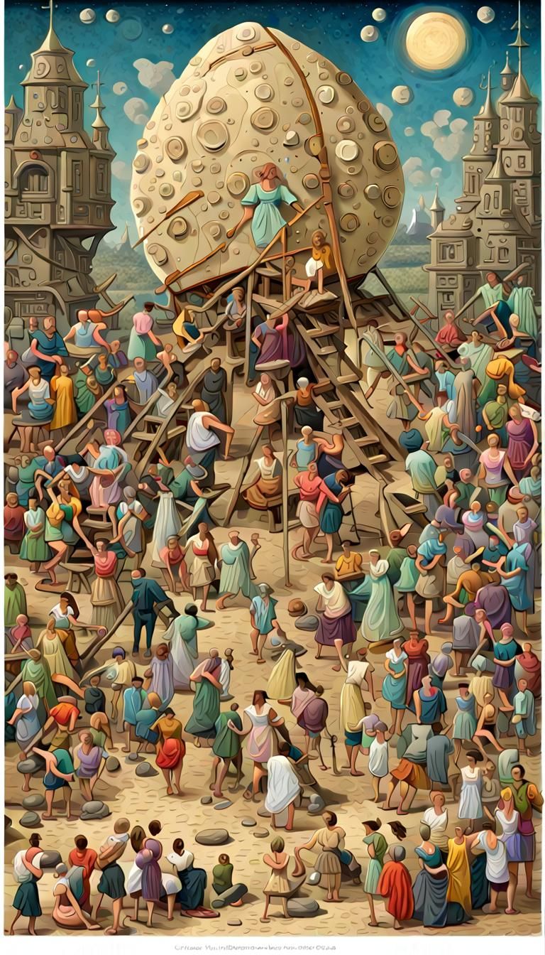 Surreal Editorial Cartoon on the Power of Words