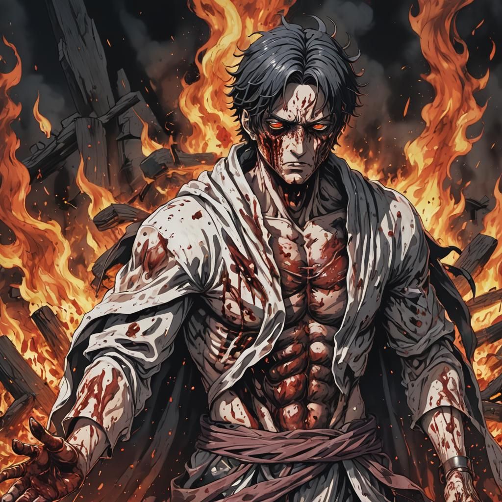 Charred Abel: Anime Cel-Shaded Masterpiece