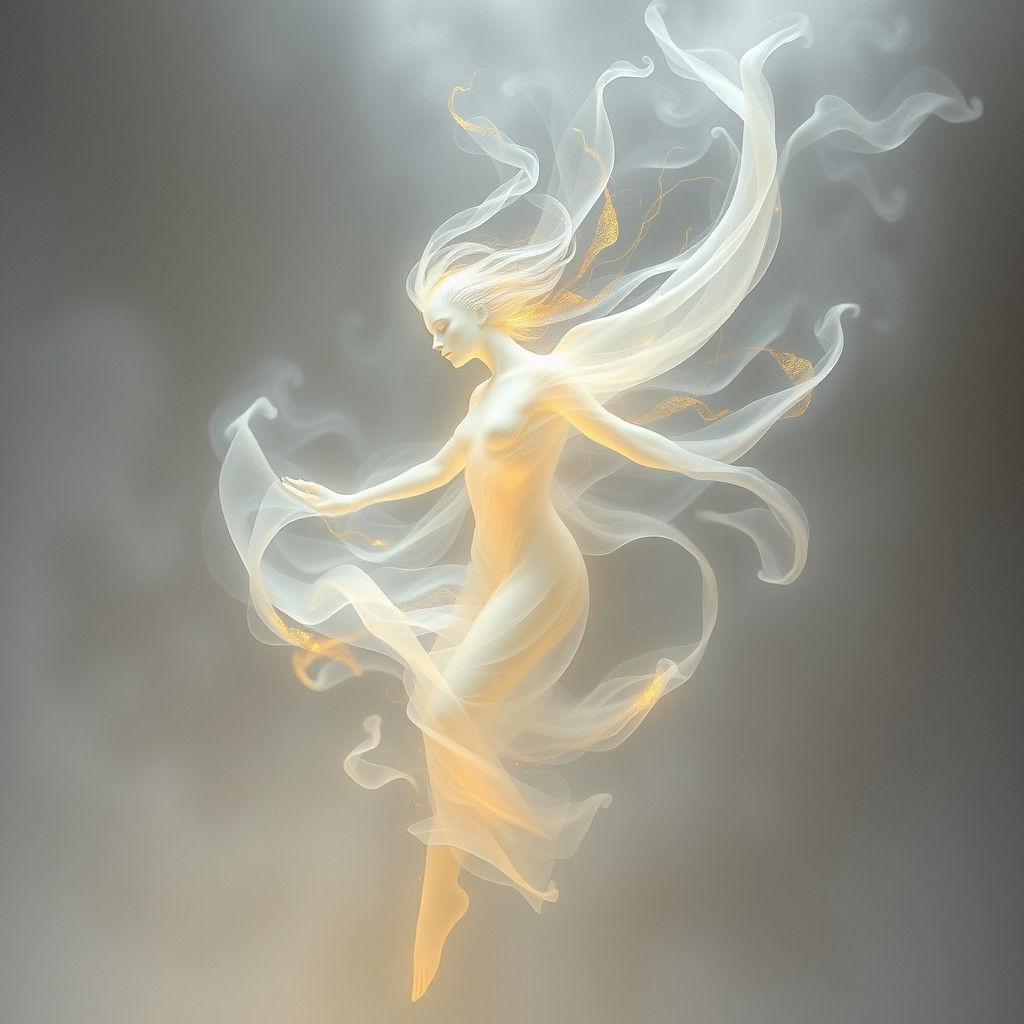 Ethereal Spirit Form in Dreamy Abstract Style