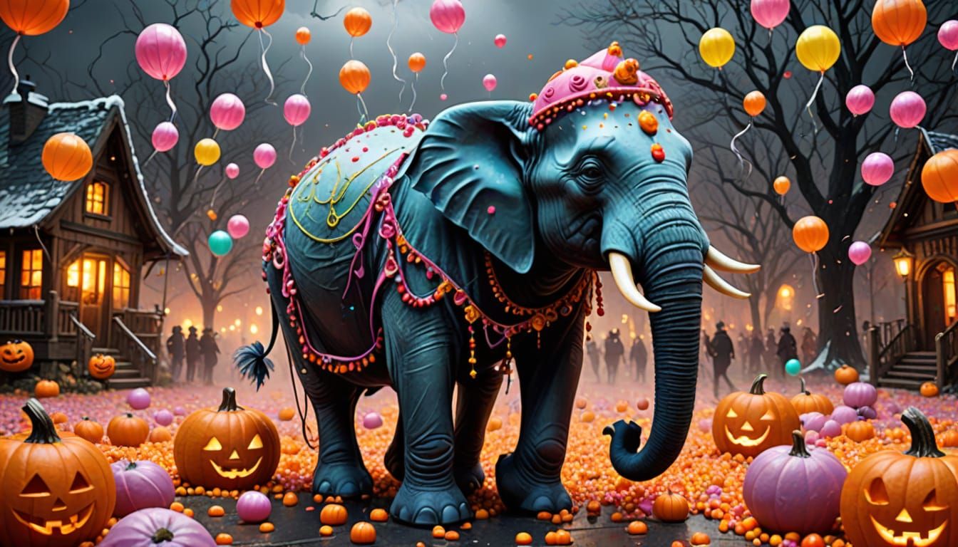 Halloween Chaos: Vesuvius Erupts Over Frozen Marshmallows