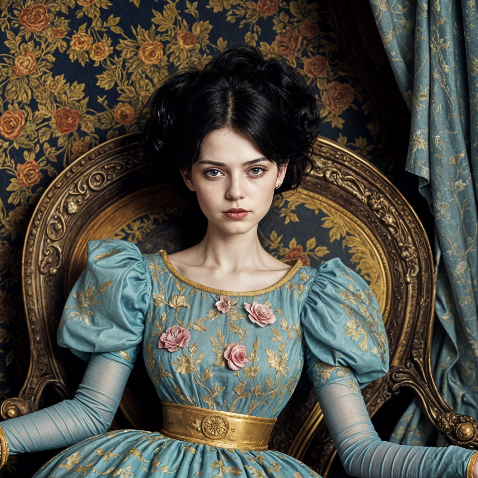 Elegant Gothic Romance Portrait in Soft Focus