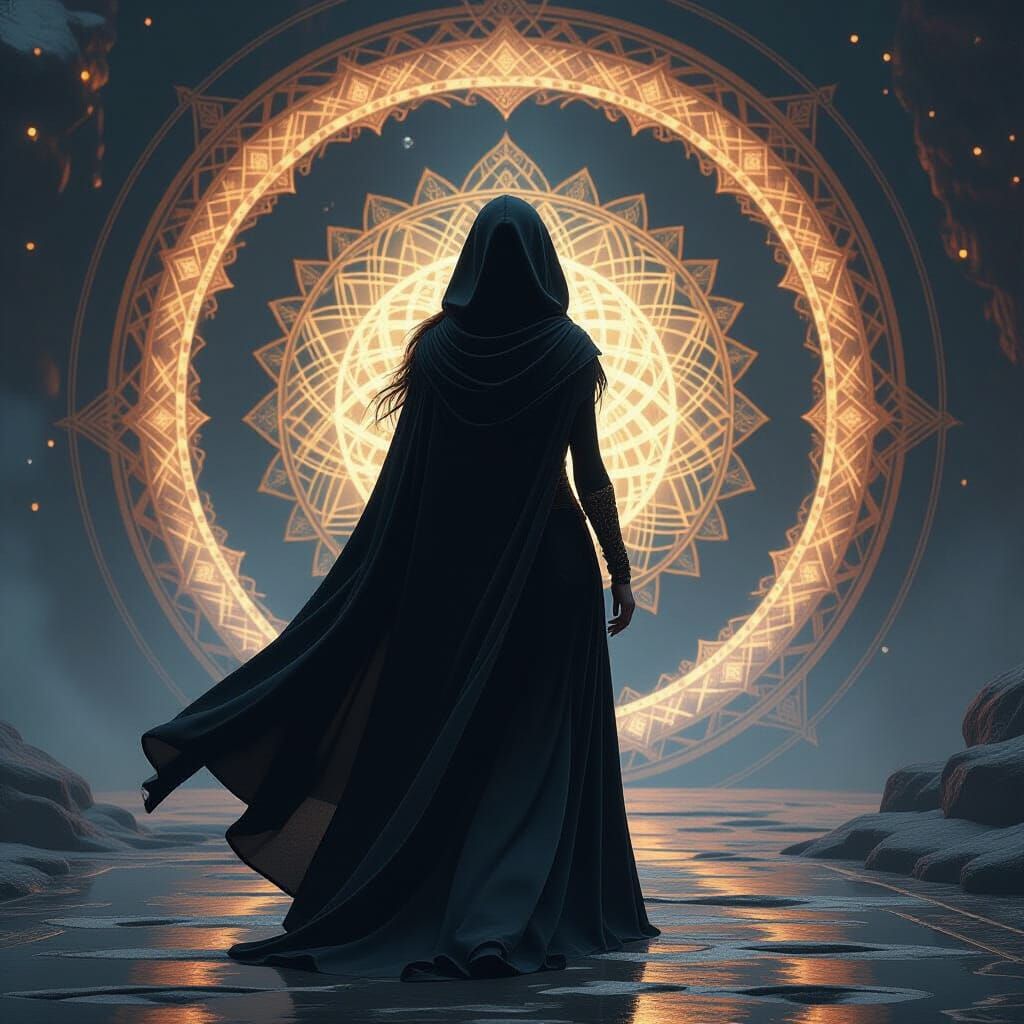 Cosmic Portal Activates Sacred Geometry in Matte Painting