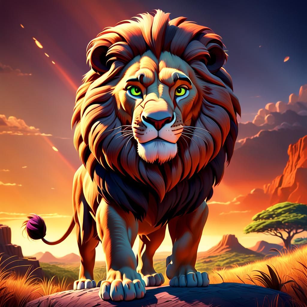Mufasa: The Lion King in 3D Digital Art