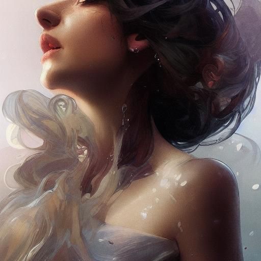 Detailed Portrait in the Style of Rutkowski and Mucha