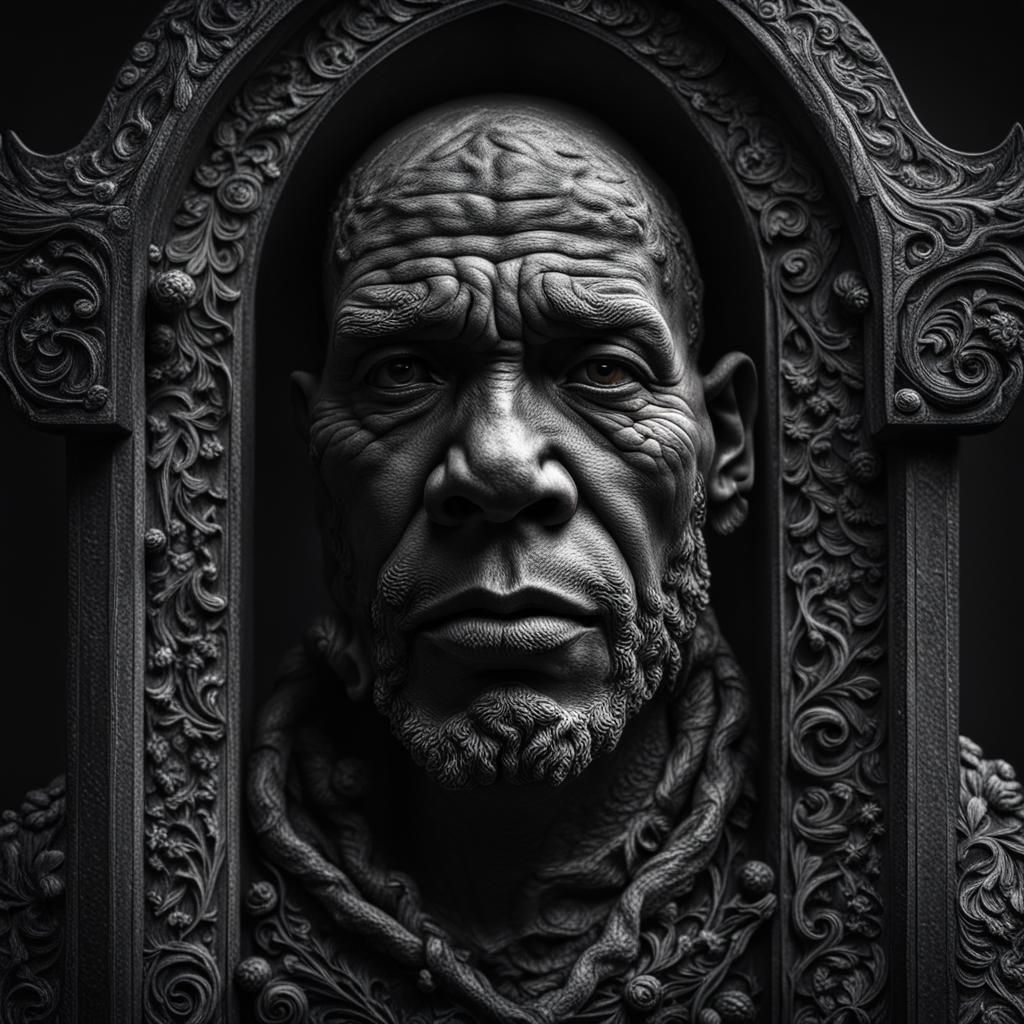 Hyperrealistic Half Human Portrait in High Definition