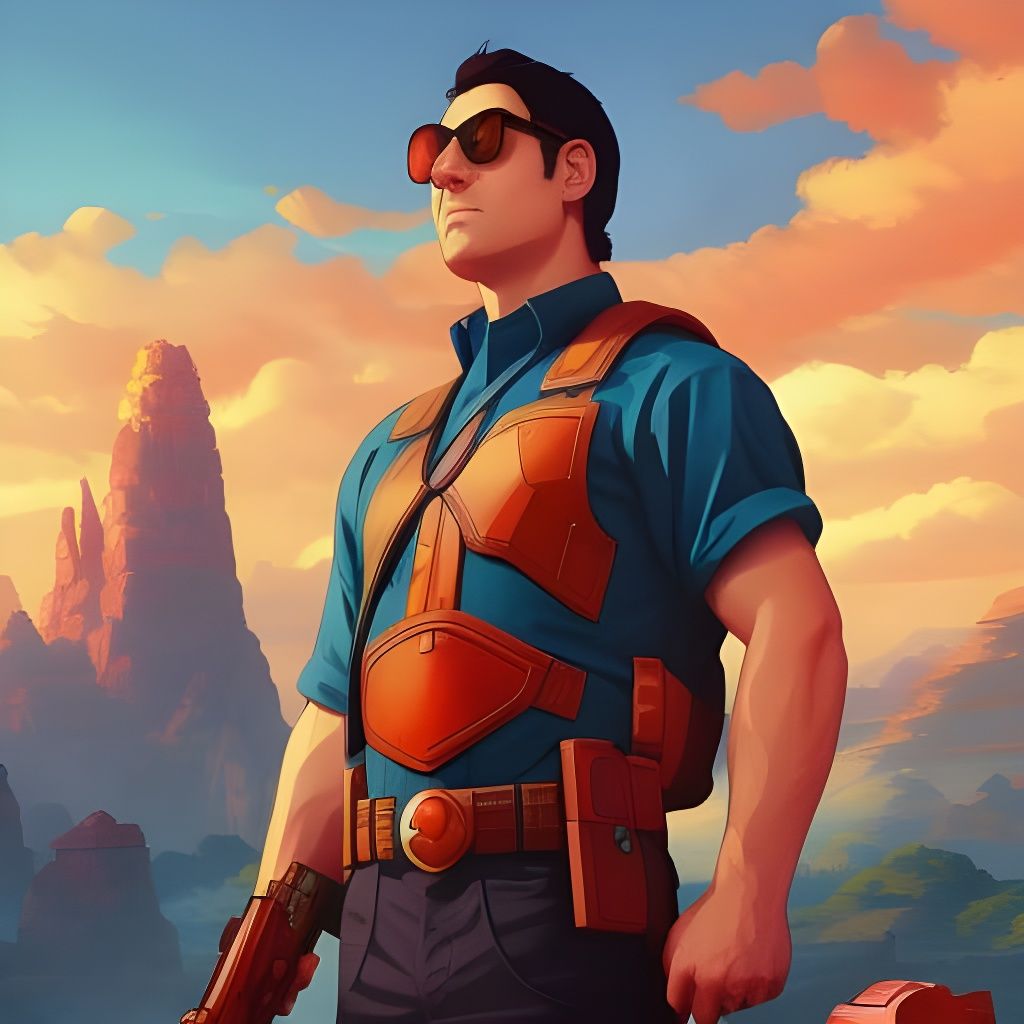 Hamster Scientist Portrait in Fantasy Art Style