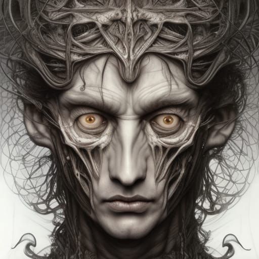 Hyper-Realistic Night Terrors Fantasy Art Portrait