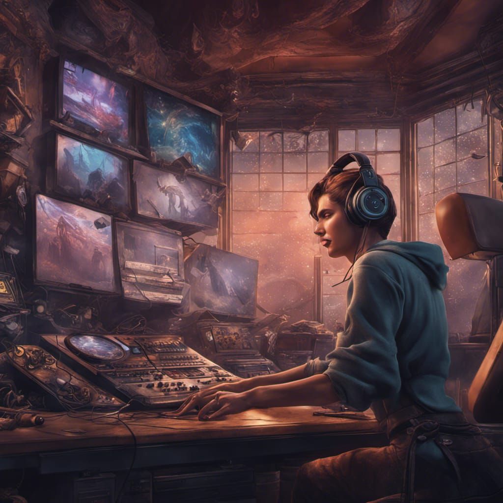 Intern Prank on the Radio: Detailed Fantasy Concept Art