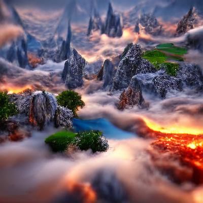 Realistic 8K Fantasy Landscape of an Alien World