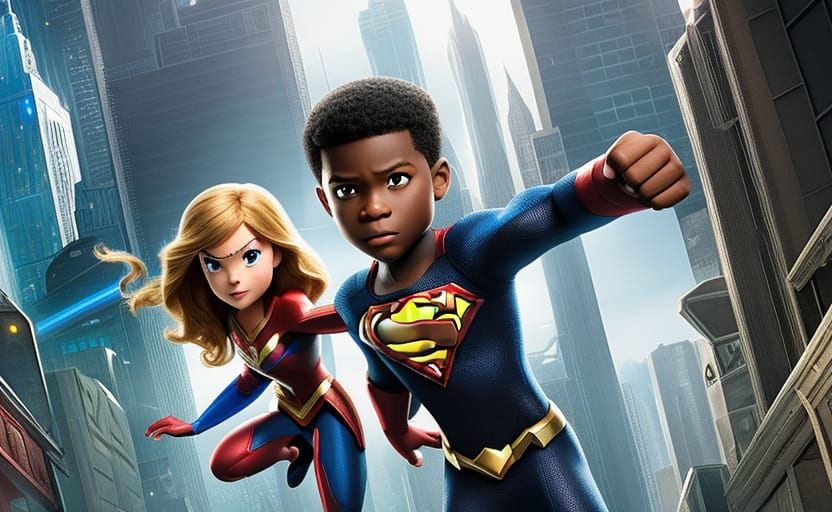 young black superboy and supergirl