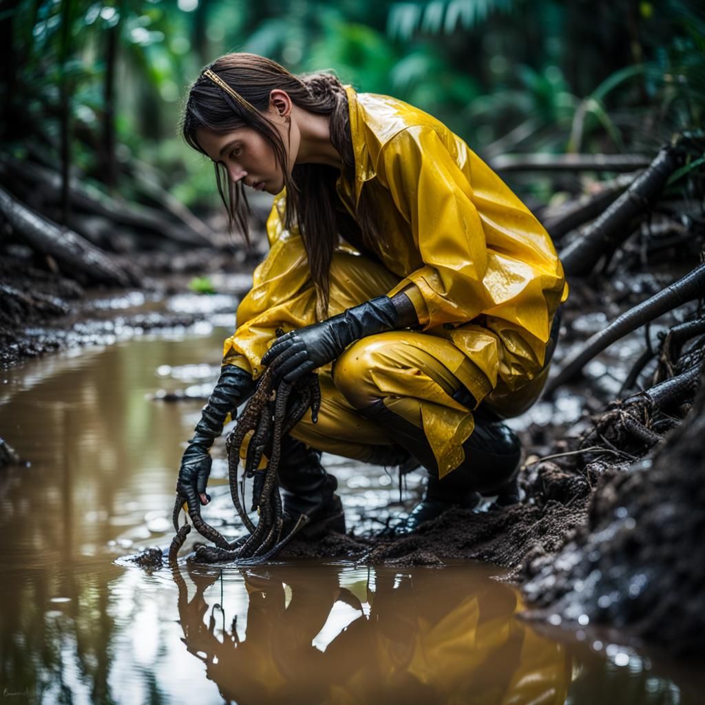 Jungle Woman with Worms: Professional Photography