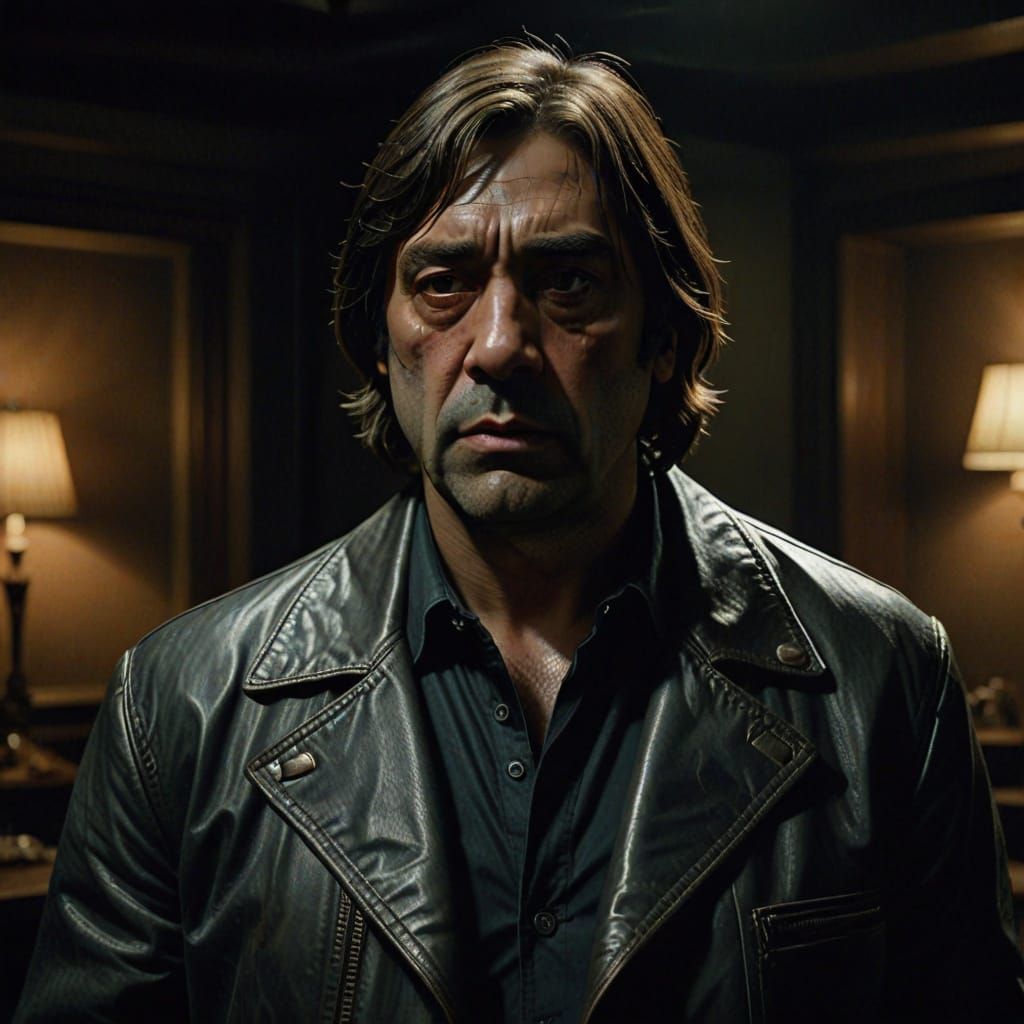 Ominous Villain in Oil Painting Style